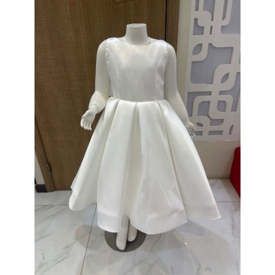 صورة فستان بناتي بلونين هاي لو | تصميم بفيونكة خلفية ضخمة - M3768